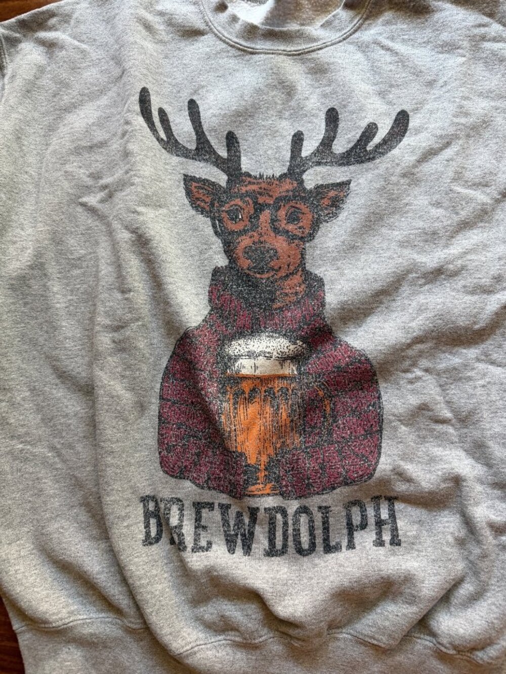 Gildan Brewdolph Heavy Blend XL Gray Sweatshirt - Picture 2 of 4